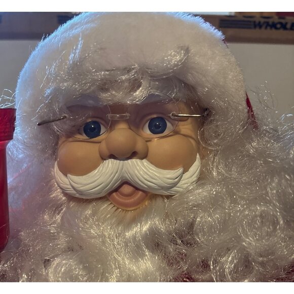 Telco Motionette Santa Claus Figure Holding Red Light-Up Bell 23.5" Tall - Picture 9 of 12